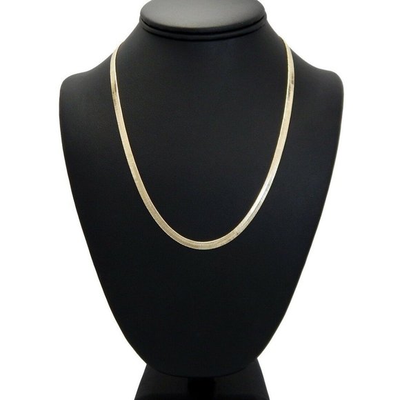 NEW - 14k Gold 4mm 24" Herringbone Chain